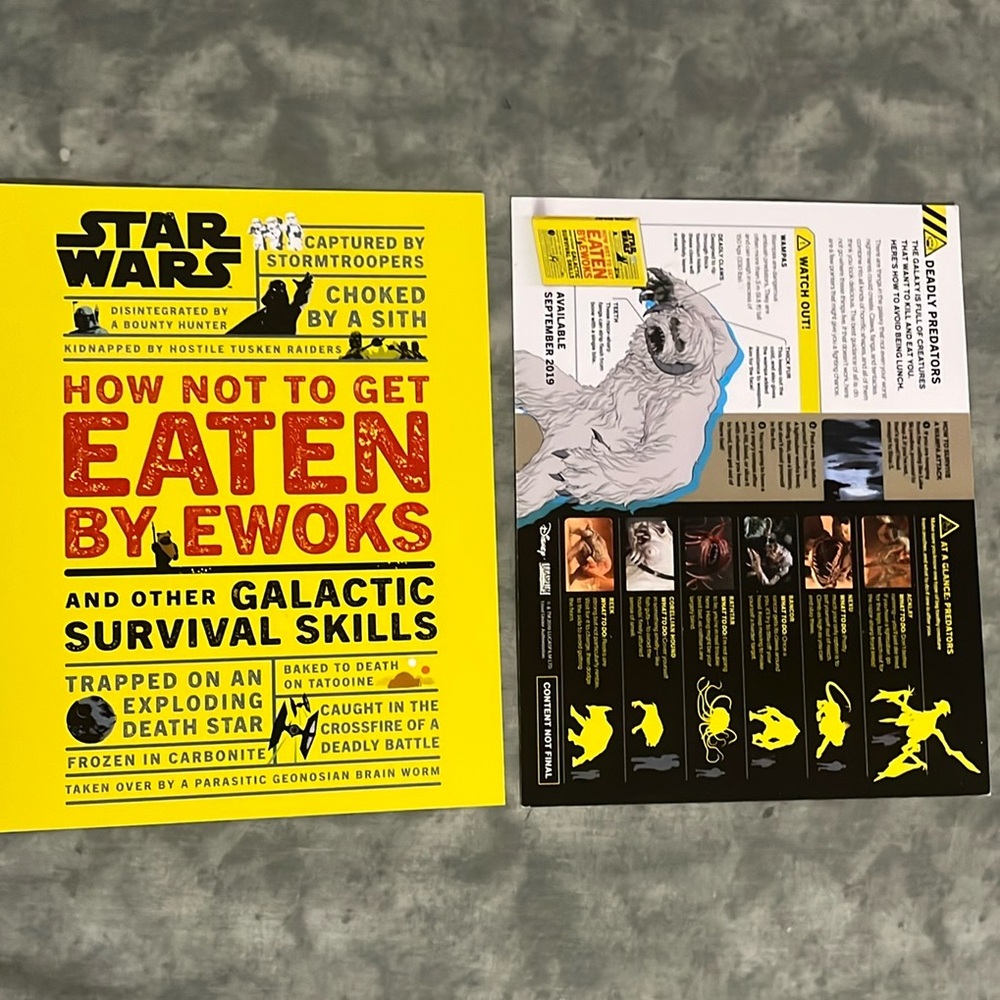 Star Wars 2-Siding Poster / Card 2019 How not to get Eaten by Ewoks